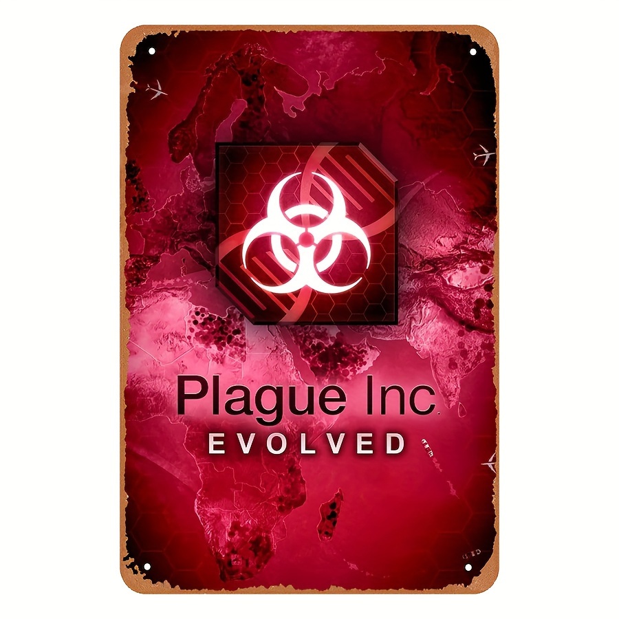 Retro Gaming Us - Vintage-Stil Plague Inc Evolved Metall-Blechschild -