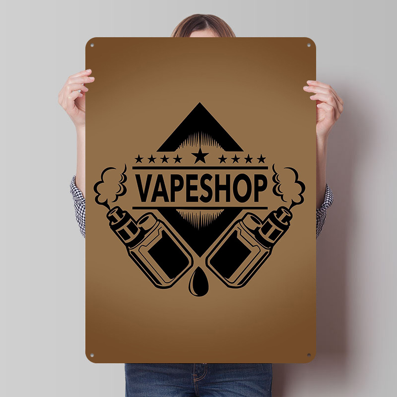 Retro Gaming Shops - Vape Shop Logo Weißblech Poster Anpassbare