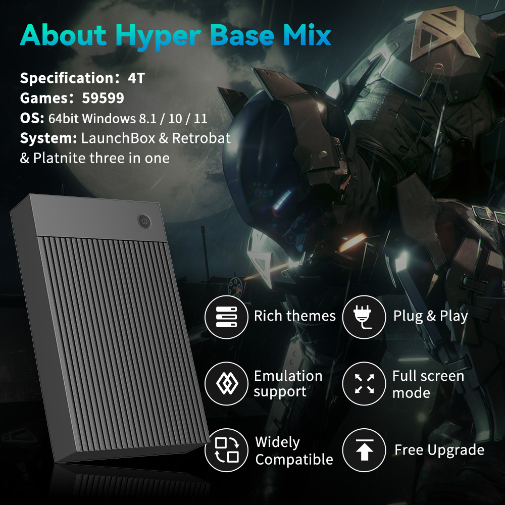Hyper Base Mix 4TB Spielekonso – Retro Gaming Hdd Bewertung und Preis