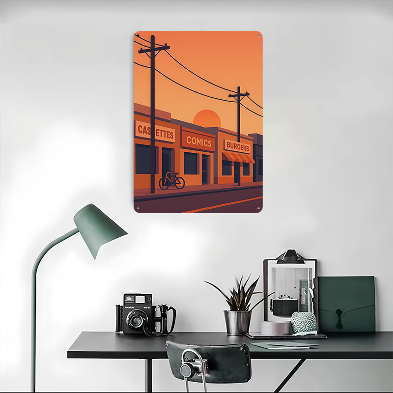 Sonnenuntergang-Straße mit Ges – Retro Gaming Shops Bewertung und Preis