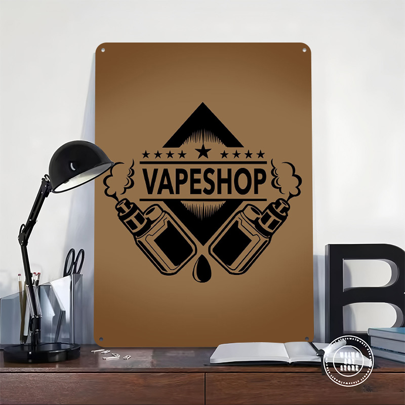 Vape Shop Logo Weißblech Poste – Retro Gaming Shops Bewertung und Preis