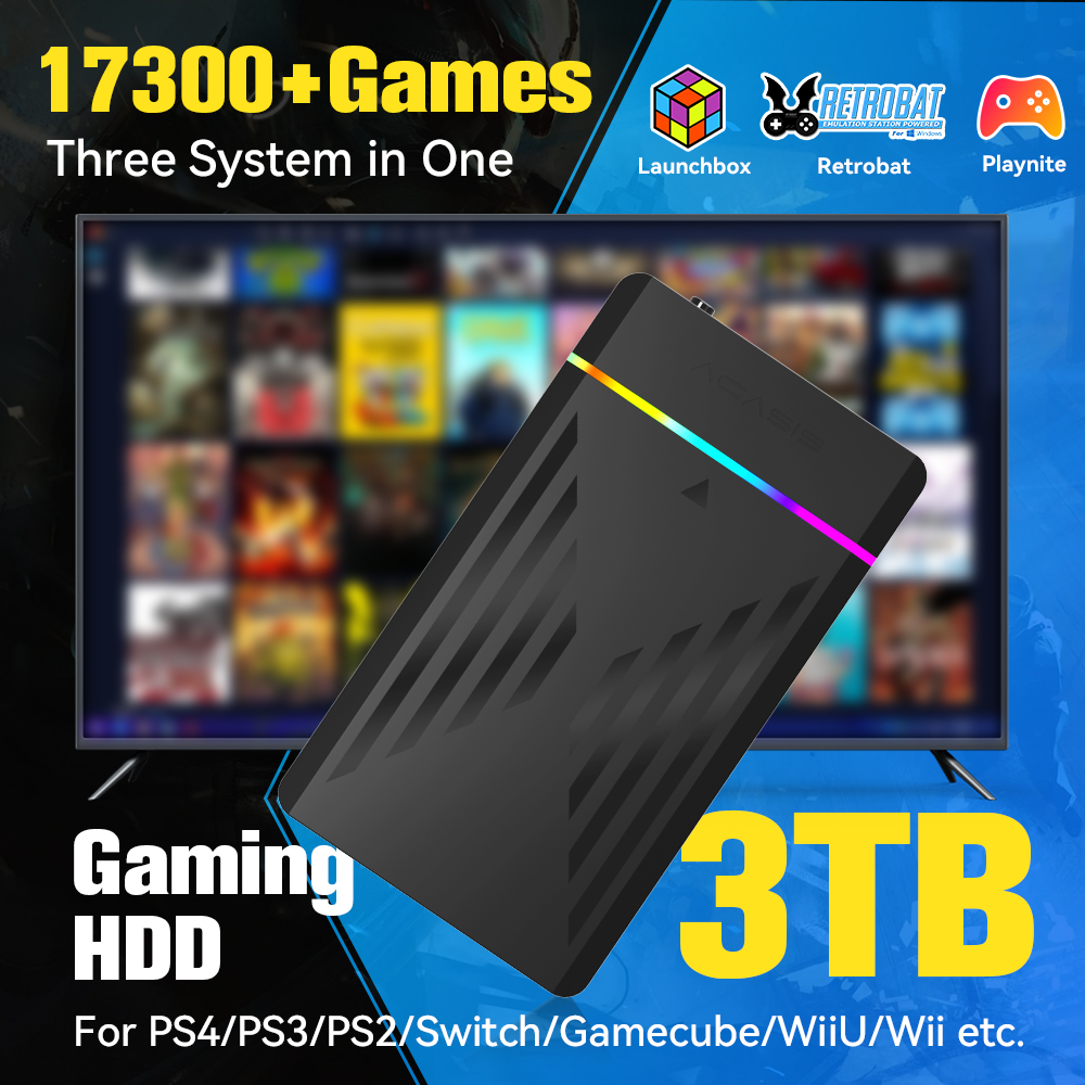 3 TB tragbare Gaming-HDD-Launc – Retro Gaming Hdd Bewertung und Preis